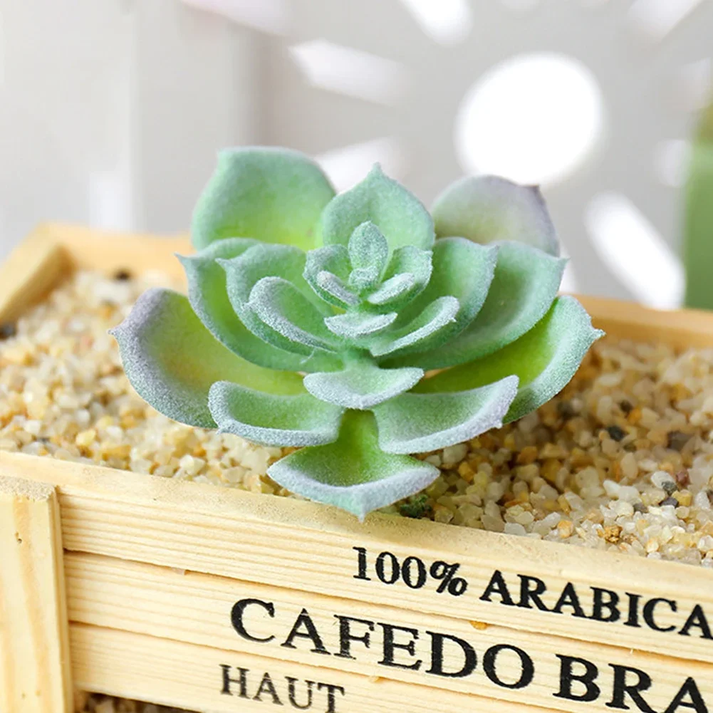 DIY Artificial Succulent Flocked Plant Fake Cactus Home Gardens Bedroom Office Outside Decor Fake Plant Desktop Small Bonsai New