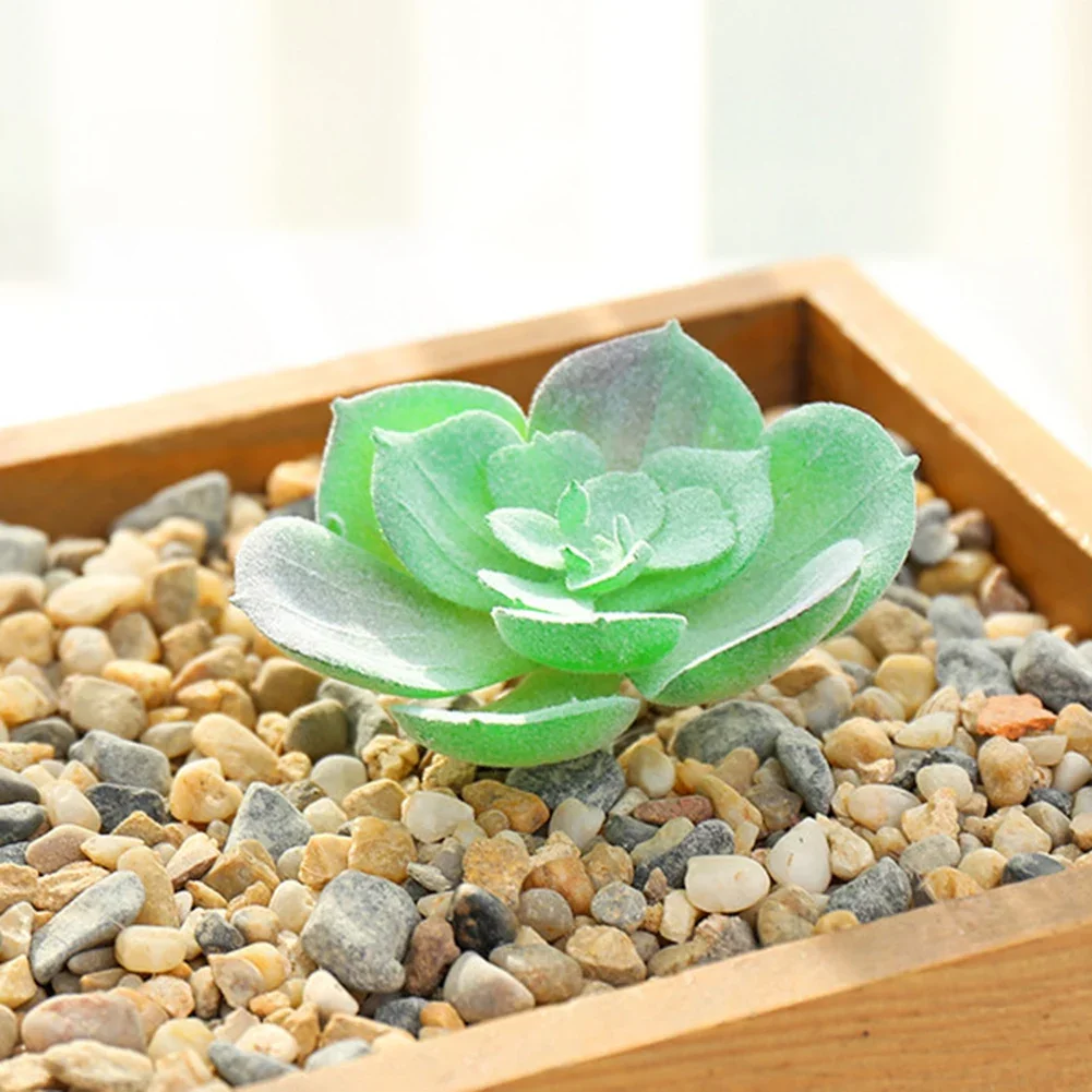 DIY Artificial Succulent Flocked Plant Fake Cactus Home Gardens Bedroom Office Outside Decor Fake Plant Desktop Small Bonsai New