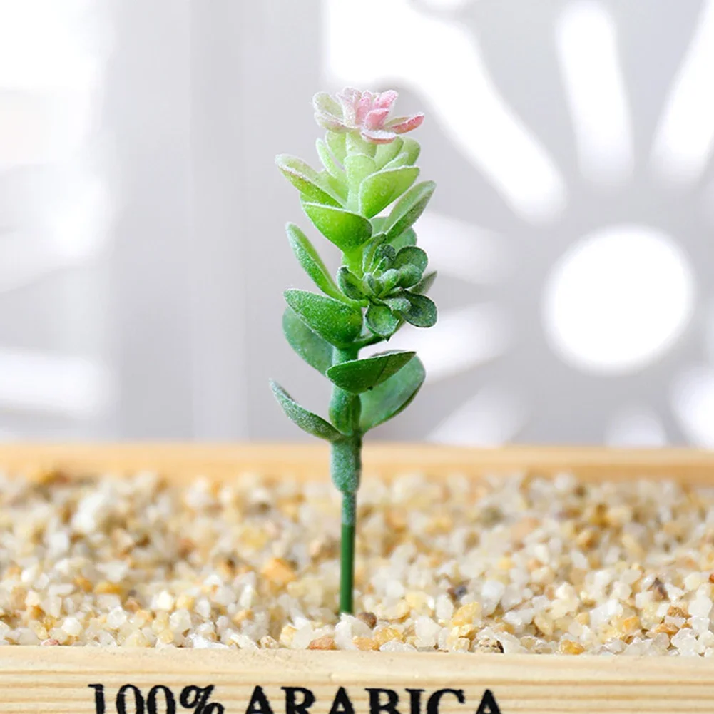 DIY Artificial Succulent Flocked Plant Fake Cactus Home Gardens Bedroom Office Outside Decor Fake Plant Desktop Small Bonsai New