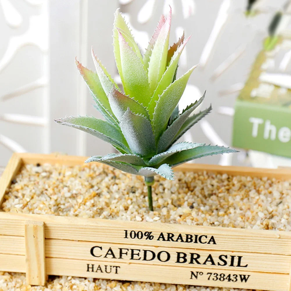 DIY Artificial Succulent Flocked Plant Fake Cactus Home Gardens Bedroom Office Outside Decor Fake Plant Desktop Small Bonsai New