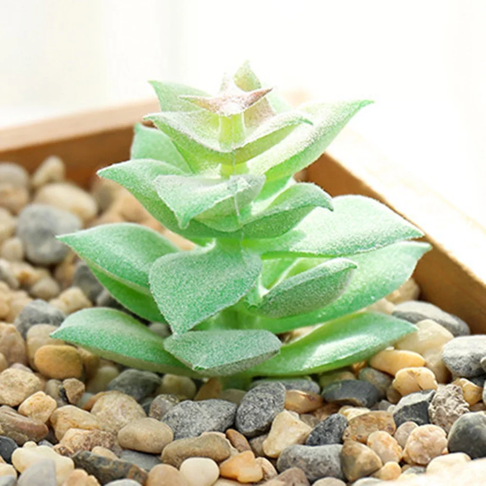 DIY Artificial Succulent Flocked Plant Fake Cactus Home Gardens Bedroom Office Outside Decor Fake Plant Desktop Small Bonsai New