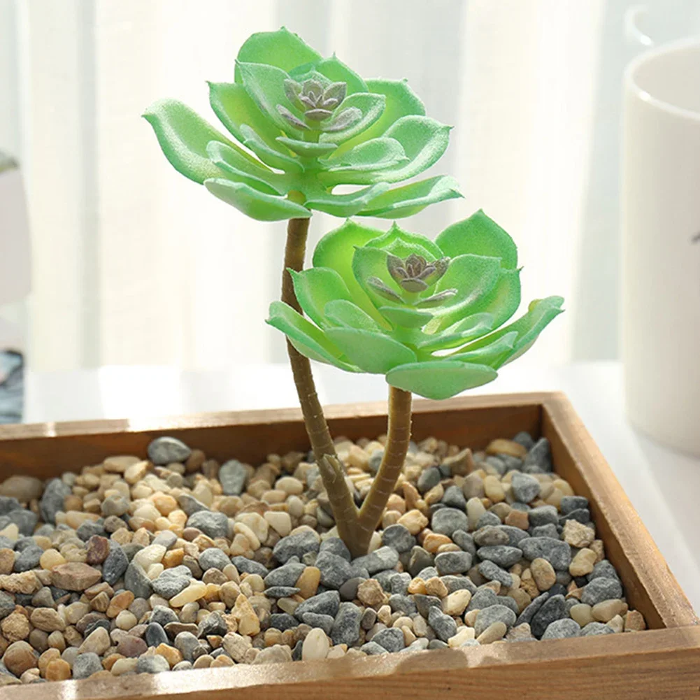 DIY Artificial Succulent Flocked Plant Fake Cactus Home Gardens Bedroom Office Outside Decor Fake Plant Desktop Small Bonsai New