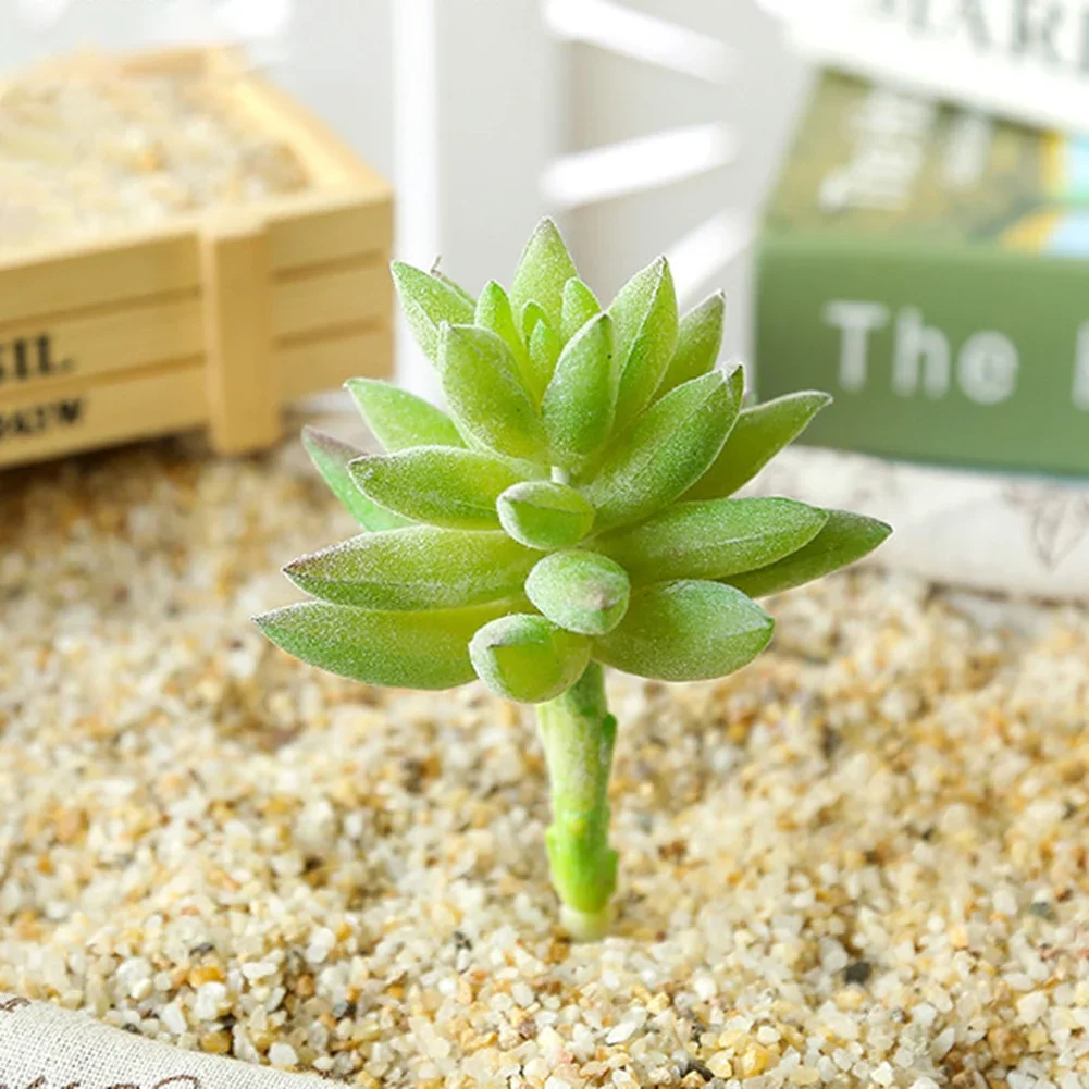 DIY Artificial Succulent Flocked Plant Fake Cactus Home Gardens Bedroom Office Outside Decor Fake Plant Desktop Small Bonsai New
