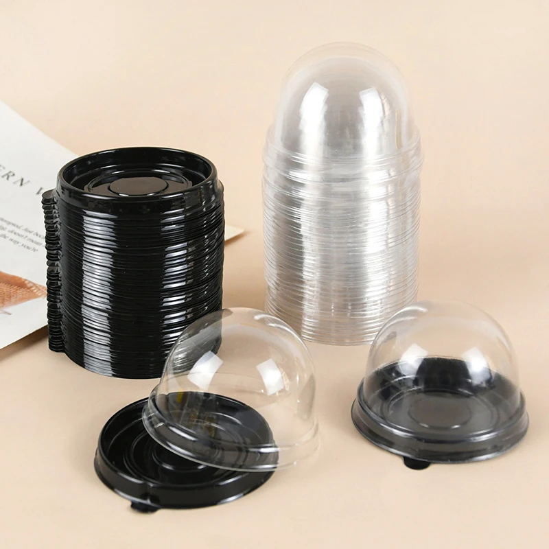 10/20Pcs Mini Dessert Cake Box Container Transparent Cupcake Pastry Baking Packaging Boxes Wedding Party Supplies Christmas Gift