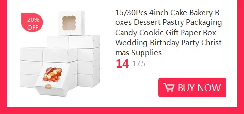 10/20Pcs Mini Dessert Cake Box Container Transparent Cupcake Pastry Baking Packaging Boxes Wedding Party Supplies Christmas Gift