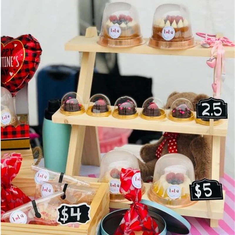 10/20Pcs Mini Dessert Cake Box Container Transparent Cupcake Pastry Baking Packaging Boxes Wedding Party Supplies Christmas Gift