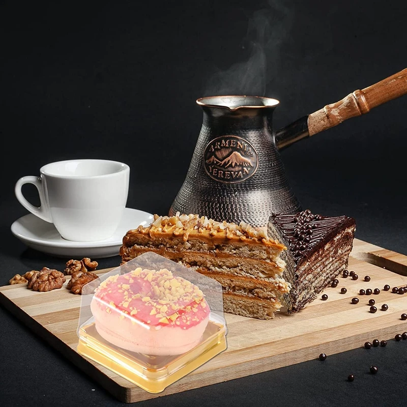 10/20Pcs Mini Dessert Cake Box Container Transparent Cupcake Pastry Baking Packaging Boxes Wedding Party Supplies Christmas Gift