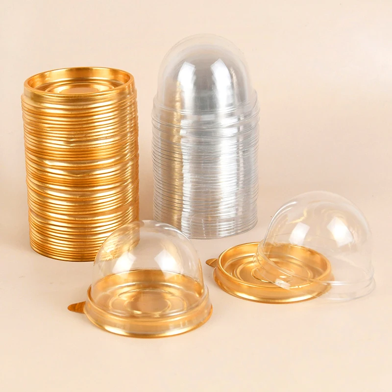 10/20Pcs Mini Dessert Cake Box Container Transparent Cupcake Pastry Baking Packaging Boxes Wedding Party Supplies Christmas Gift