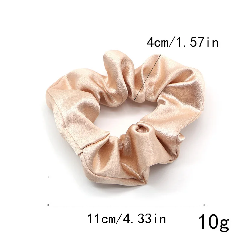10/5pcs/lot Accessoires Women Girls Silky Satin Hair Scrunchies Solid Elastic Elegant Rubber Band Headwear Holder Scrunchy Black