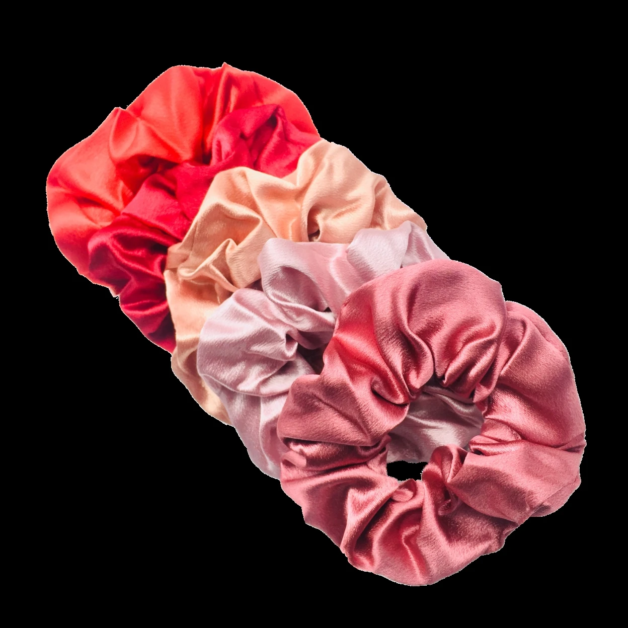 10/5pcs/lot Accessoires Women Girls Silky Satin Hair Scrunchies Solid Elastic Elegant Rubber Band Headwear Holder Scrunchy Black