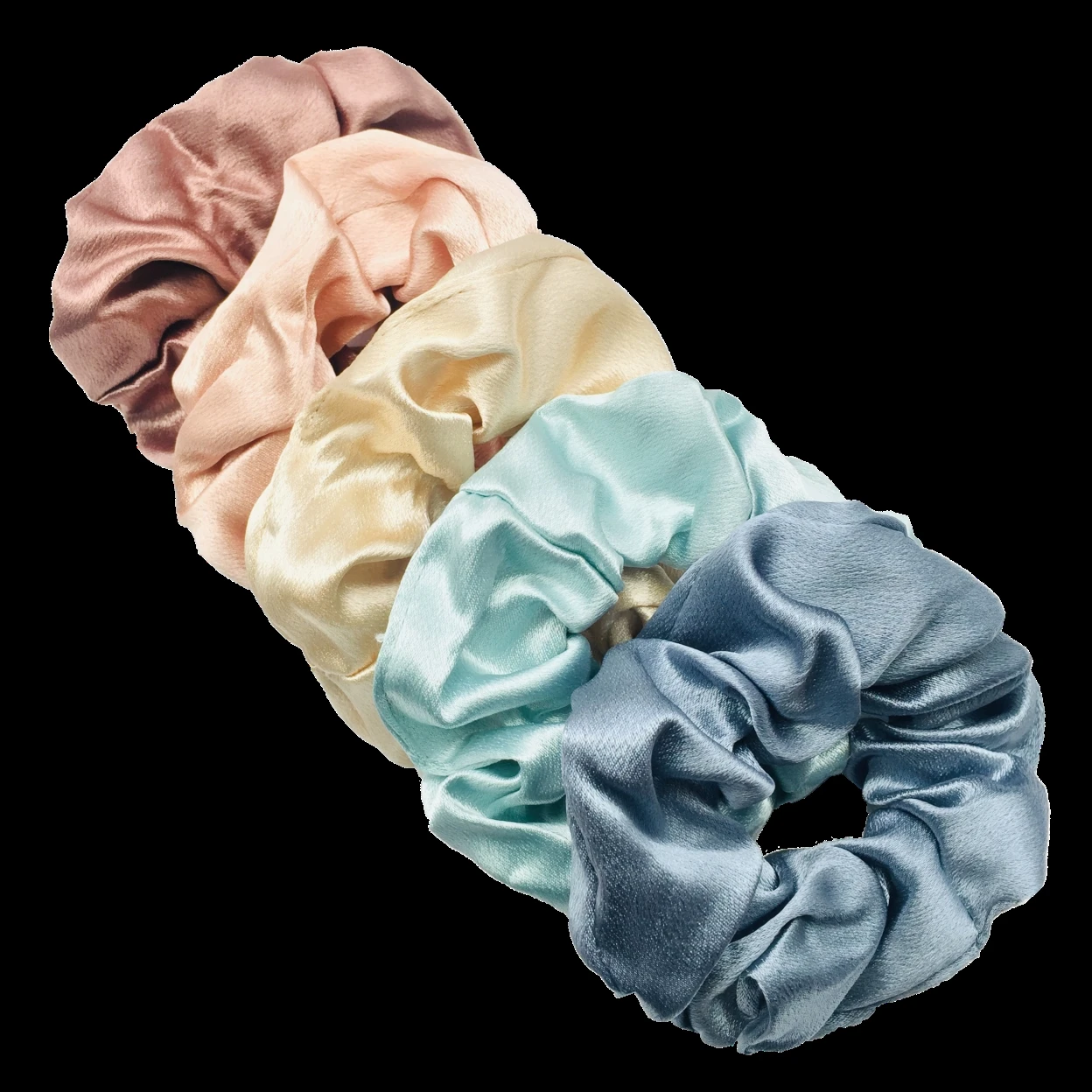 10/5pcs/lot Accessoires Women Girls Silky Satin Hair Scrunchies Solid Elastic Elegant Rubber Band Headwear Holder Scrunchy Black