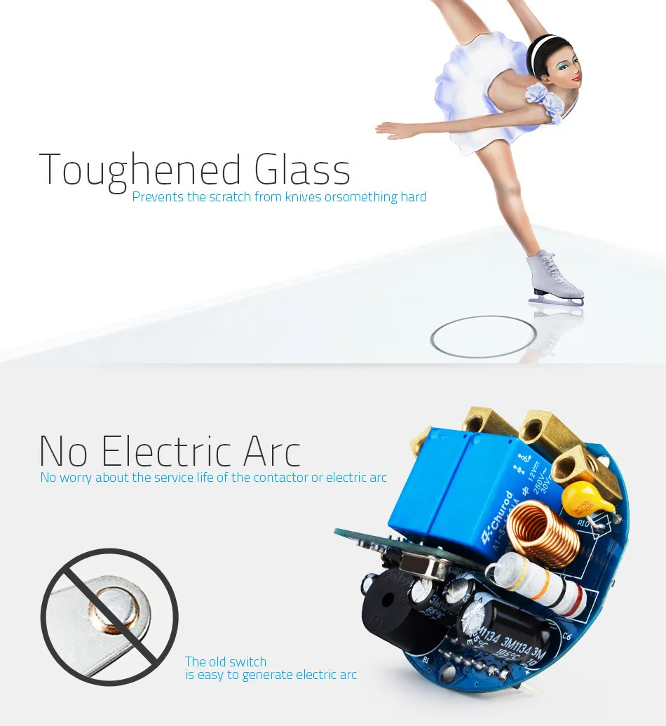 Touch Light Switch With EU Wall Socket Black 1 Gang 1 Way Led Interruptor Crystal Dark Blue Backlight Wallpad Home Improvemet