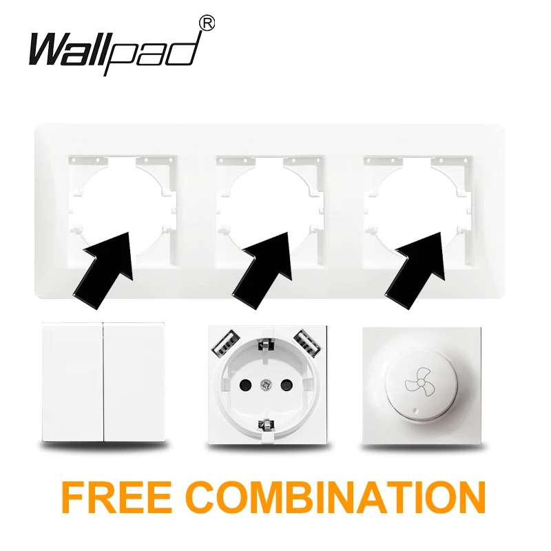 Touch Light Switch With EU Wall Socket Black 1 Gang 1 Way Led Interruptor Crystal Dark Blue Backlight Wallpad Home Improvemet