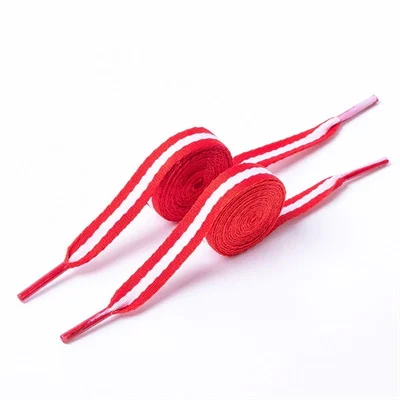 1 Pair Polyester Flat White Shoes Laces Women Men Colorful Leather Sports Casual Canvas Shoelaces Strings Dropship