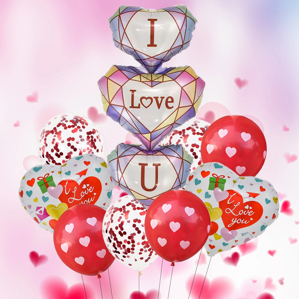 10pcs 18 Inch I LOVE You Heart Balloons Wedding Valentine's Day Decorations Marriage Propose Globos Wedding Balloon