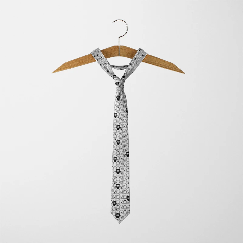 New 8CM Cartoon Bear Print Tie Men Slim Casual Party Formal Dating Personality Necktie Fashion Trend Elegant Collocation Gravata