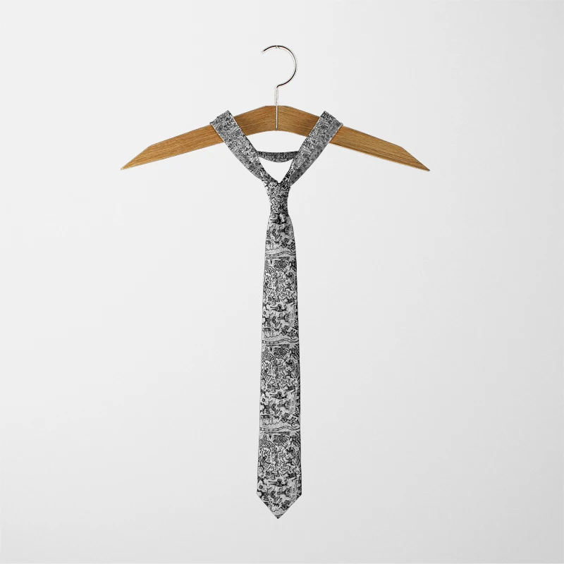 New 8CM Cartoon Bear Print Tie Men Slim Casual Party Formal Dating Personality Necktie Fashion Trend Elegant Collocation Gravata