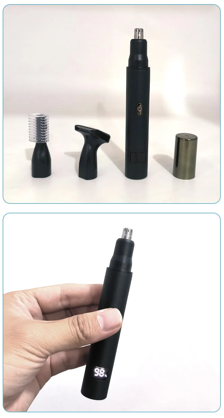 Electric Nose Ear Hair Trimmer for Men Painless Rechargeable Eyebrows Beard Hair Clipper Shaver 3 in 1 Nose Hair Trimmer