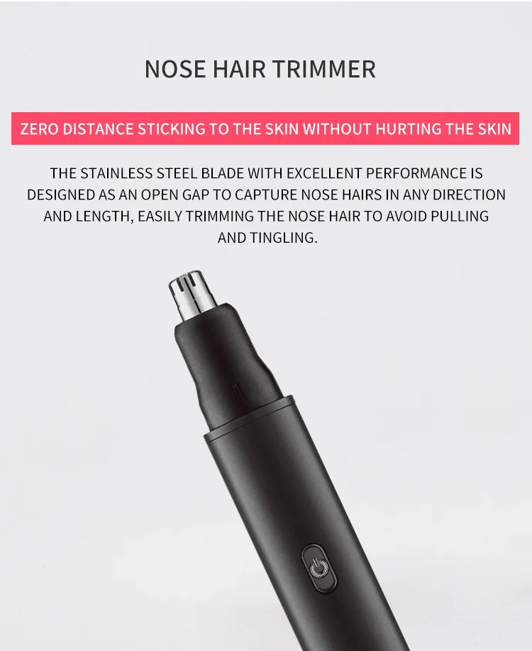 Electric Nose Ear Hair Trimmer for Men Painless Rechargeable Eyebrows Beard Hair Clipper Shaver 3 in 1 Nose Hair Trimmer