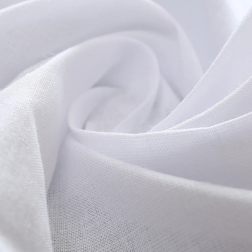 10Pcs Wedding Season Christmas 28cm White Cotton Crescent Edge Handkerchief Thin Combed