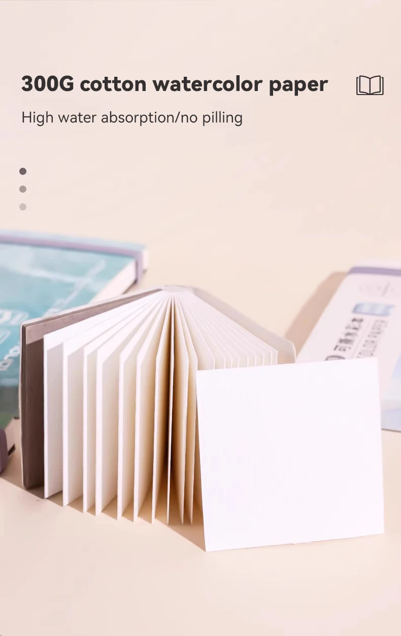 100% Cotton Watercolor Drawing Book Languo Thick Paper 230g/300g Pocket Sketchbook Tearable Art Supplies Marker Painting Paper