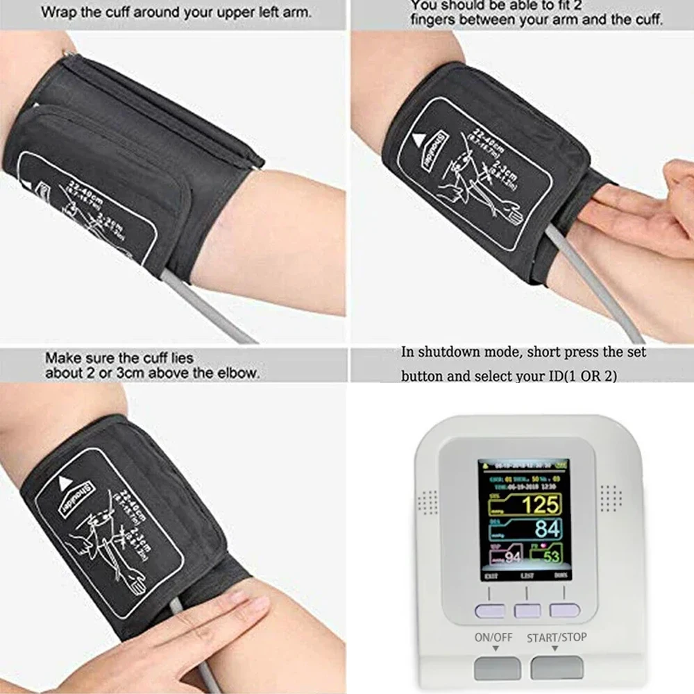 Choosable Neonate Cuff OR SpO2 Probe CONTEC08A Digital Blood Pressure Monitor Pediatric NIBP Software Sphygmomanometer