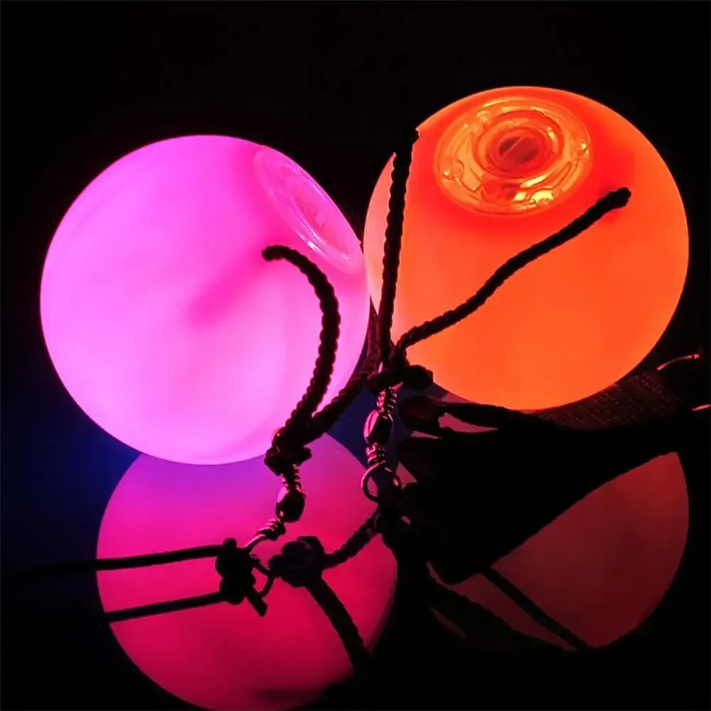 LED Ball Stage Performance Balls Belly Dance LED Multi-Coloured Accessories Children Glow POI Thrown Ball Prop Belly Dancing