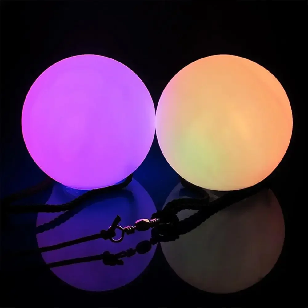 LED Ball Stage Performance Balls Belly Dance LED Multi-Coloured Accessories Children Glow POI Thrown Ball Prop Belly Dancing