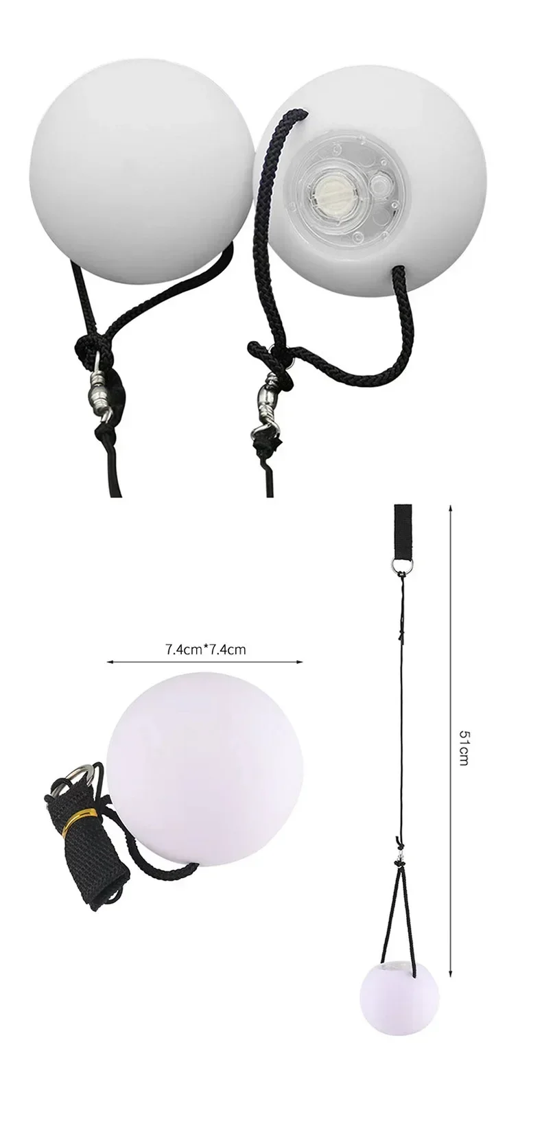 LED Ball Stage Performance Balls Belly Dance LED Multi-Coloured Accessories Children Glow POI Thrown Ball Prop Belly Dancing