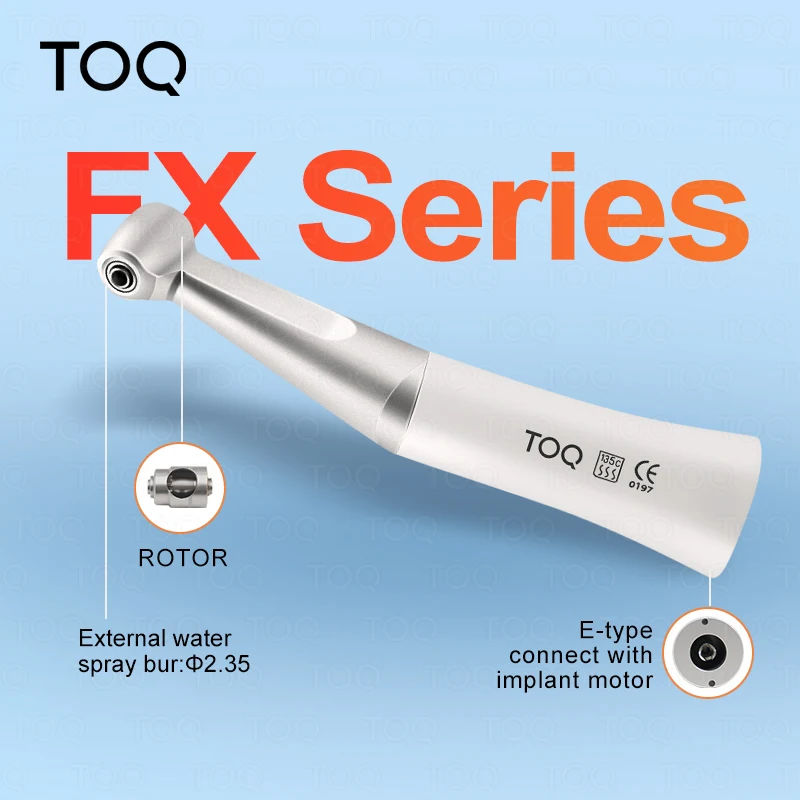FX Style Low Speed Contra Angle Handpiece 20,000rpm Push Button 1:1 Direct Drive Gear Ratio Apply for CA Burs ø2.35mm