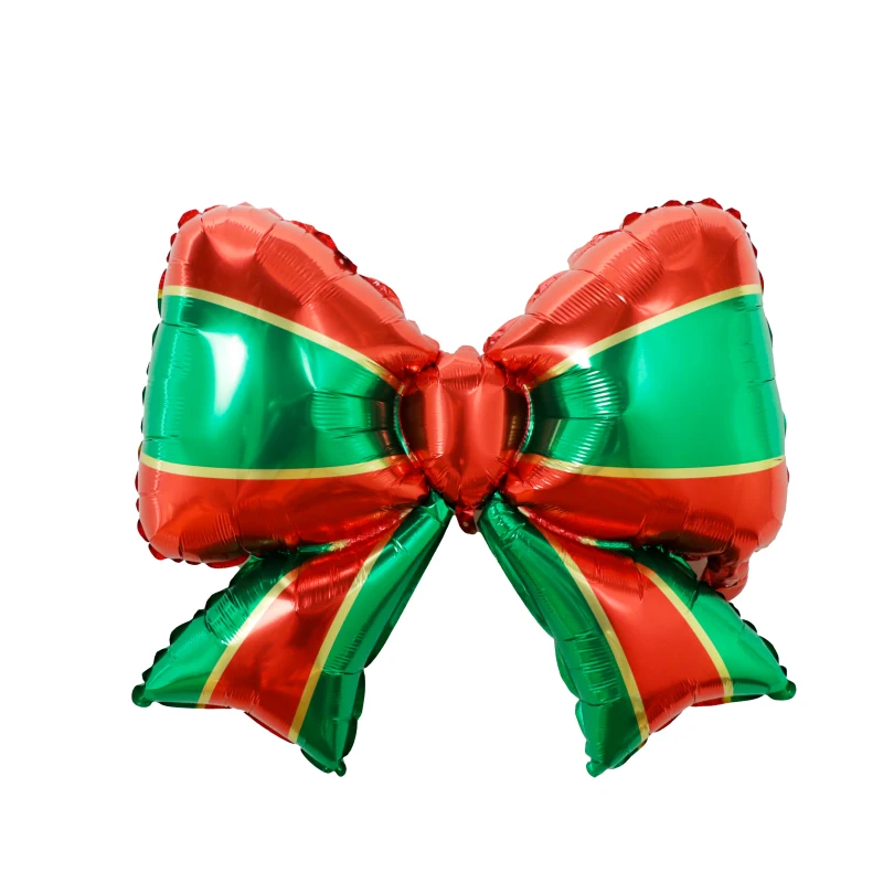 5Pcs Bowknot Foil Balloon Christmas Party Decoration Stole Christmas Green Red Merry Xmas Supplies For Home Air Globos Gifts