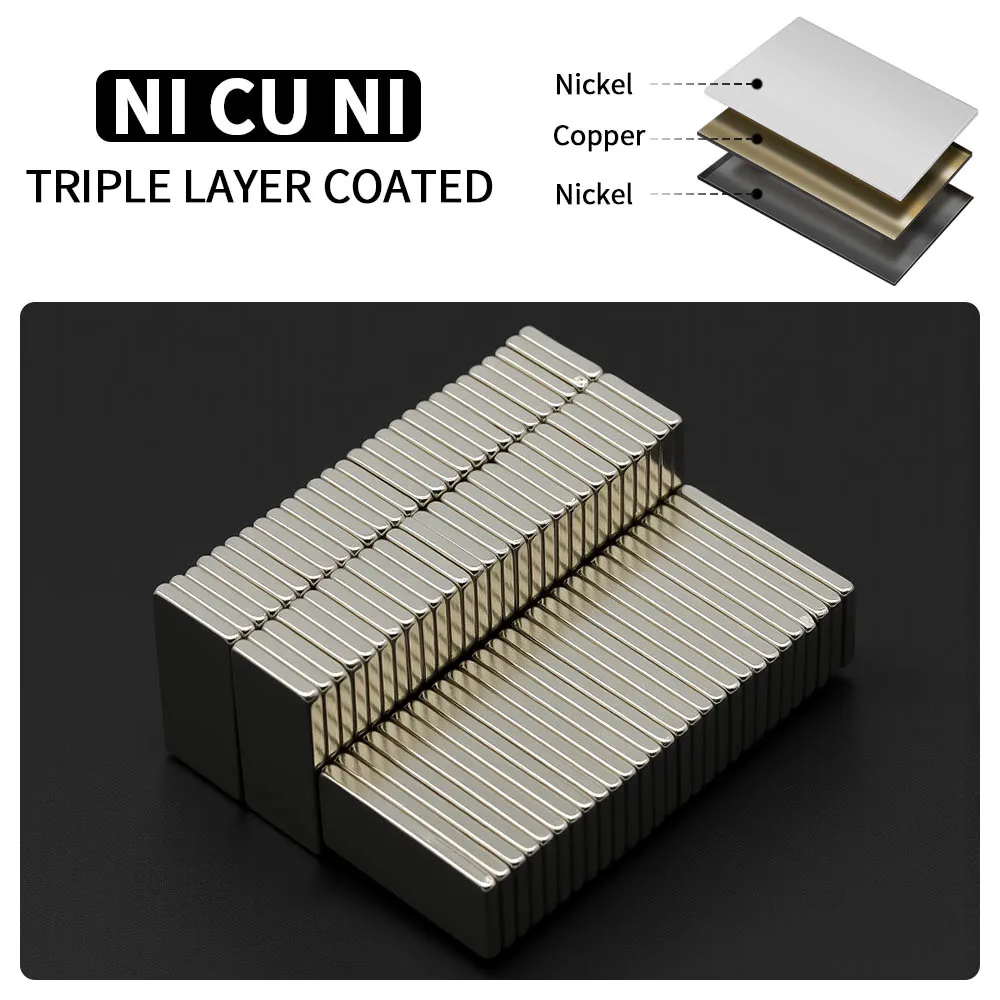 20x10x2mm Powerful Neodymium Magnet N35 NdfeB Permanent Magnetic imanes Block Super Strong Fridge Magnets DIY