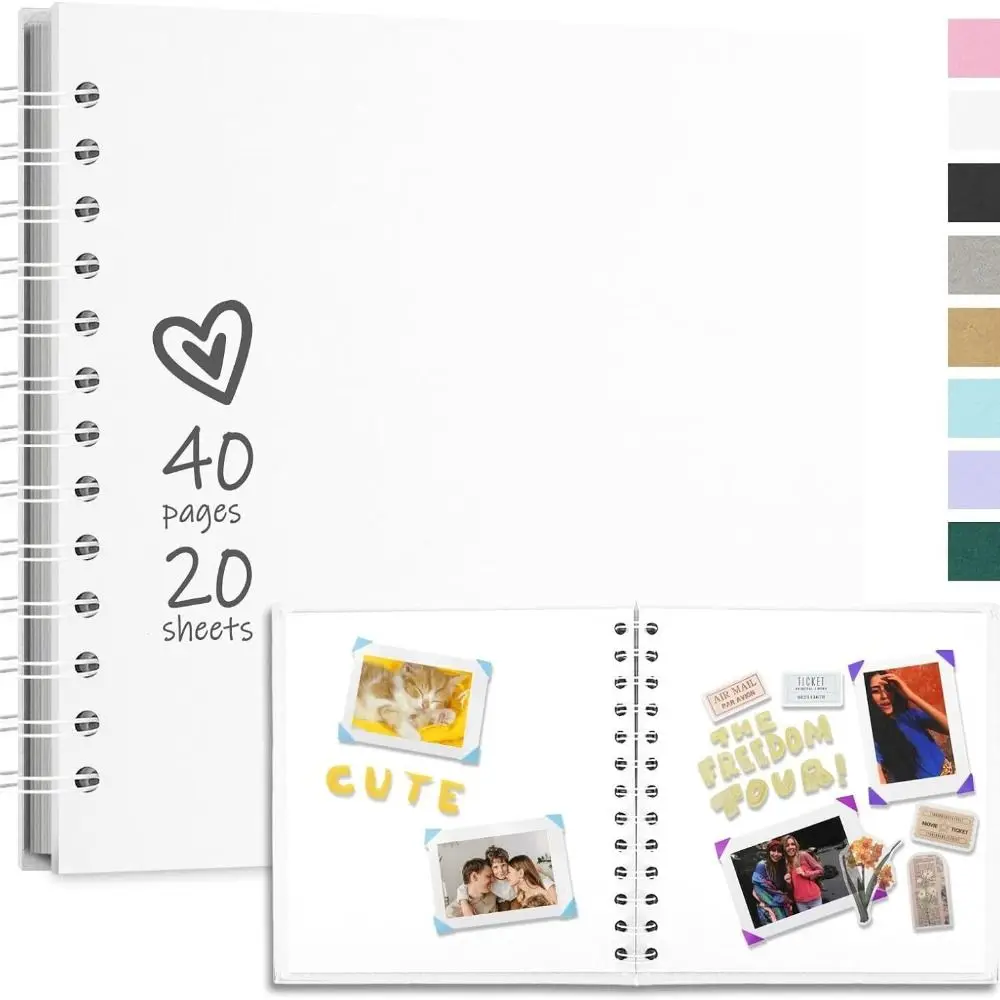 DIY Handmade Kraft Paper Scrapbook Creative Simple Commemorative Album Graffiti Multifunction Card Book Friends