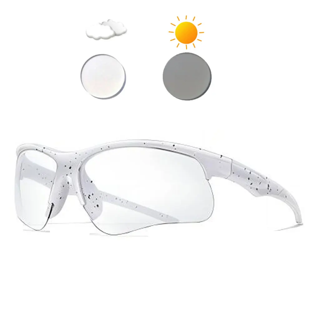 New UV400 Photochromic Cycling Sunglasses Men Women Outdoor Mtb Bicycle Sun Glasses Running Eyewear Sport Bike Windproof Goggles
