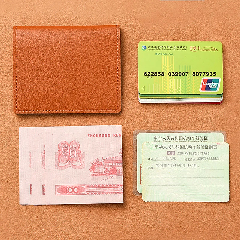 1Pc Card Bag Slim And Compact Bank ID Card Case Driver's License Wallet Simple And Anti Demagnetization Card Holder