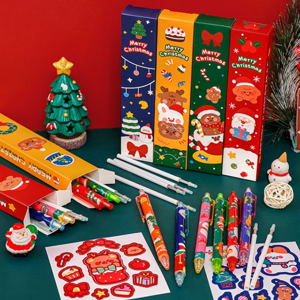 6/12 Box Christmas Five-in-one Set Surprise Gifts for Christmas New Year Kindergarten School Office Carnival Party Gift Awards