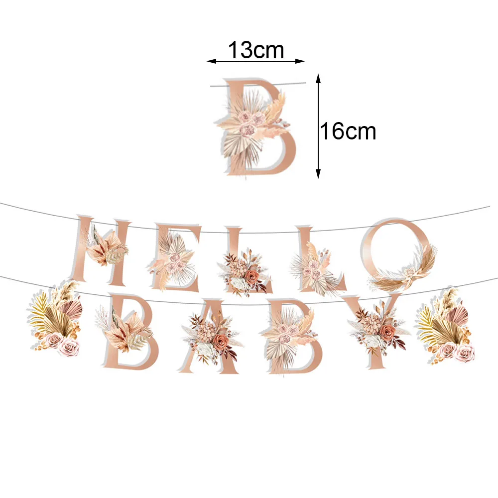 Hello Baby Gender Reveal Party Supplies Disposable Tableware Paper Plates Napkins Cups Cake Topper Baby Shower Party Decors