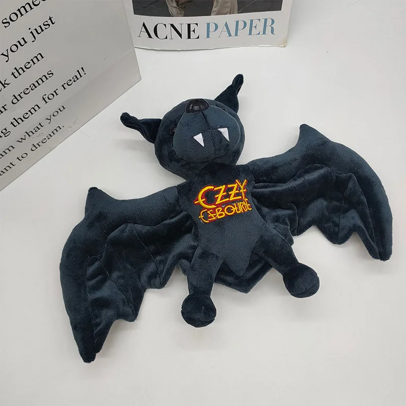 New 25cm Funny Ozzy Osbourne Bat Plush Toy Game Animation Surrounding High-Quality Children Birthday Gift All Saints' Day Gift