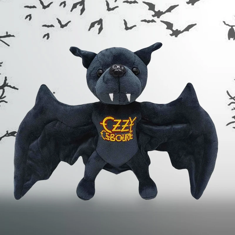 New 25cm Funny Ozzy Osbourne Bat Plush Toy Game Animation Surrounding High-Quality Children Birthday Gift All Saints' Day Gift
