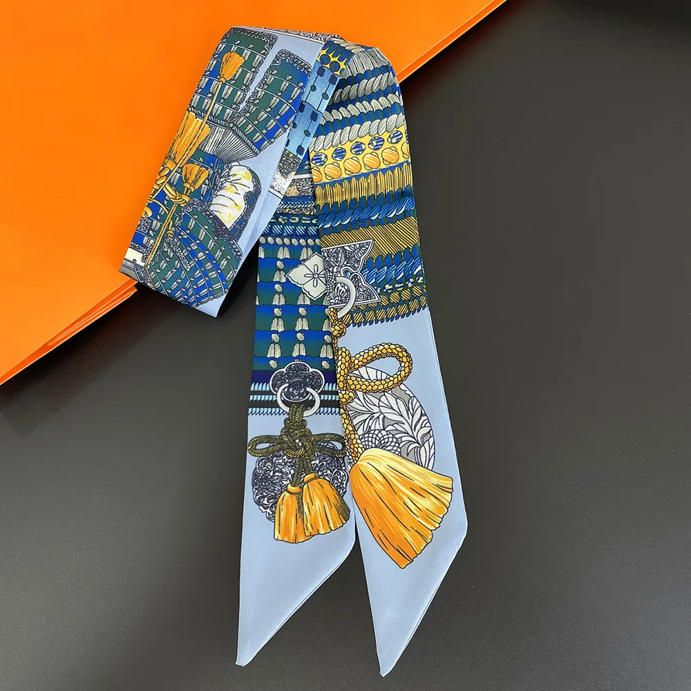 2025 Hot Fashion Decorative Handbag Handle Strap Bag Twill Silk Scarf Tied Bag Ribbon Long Streamer Women's Headband 5*90cm