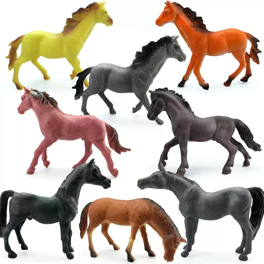 Horse ModeFigurine Plastic Farm Animals Toy Horses Figurines Mustang Appaloosa Fjord Toys Action Figure Kids Gifts Christmas