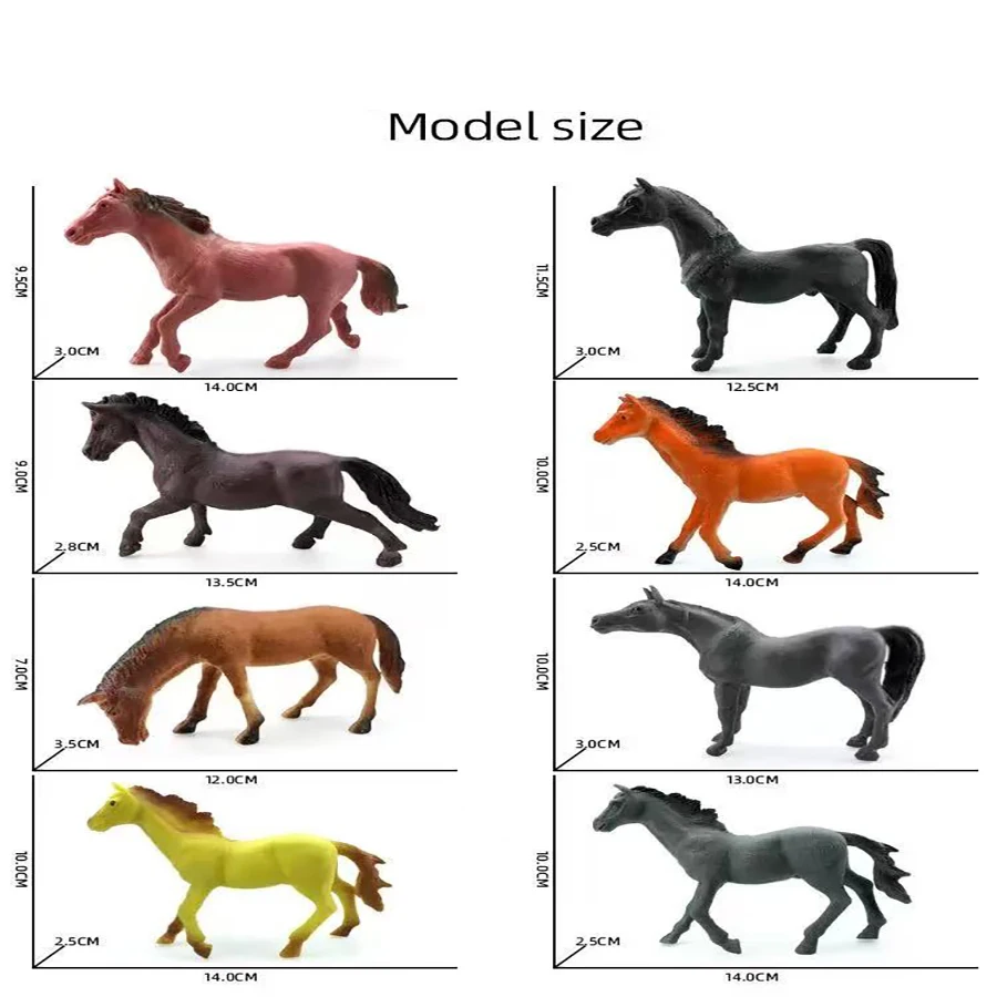 Horse ModeFigurine Plastic Farm Animals Toy Horses Figurines Mustang Appaloosa Fjord Toys Action Figure Kids Gifts Christmas