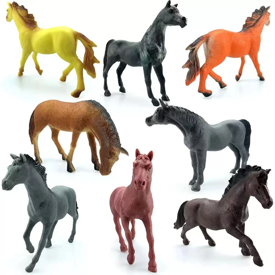 Horse ModeFigurine Plastic Farm Animals Toy Horses Figurines Mustang Appaloosa Fjord Toys Action Figure Kids Gifts Christmas