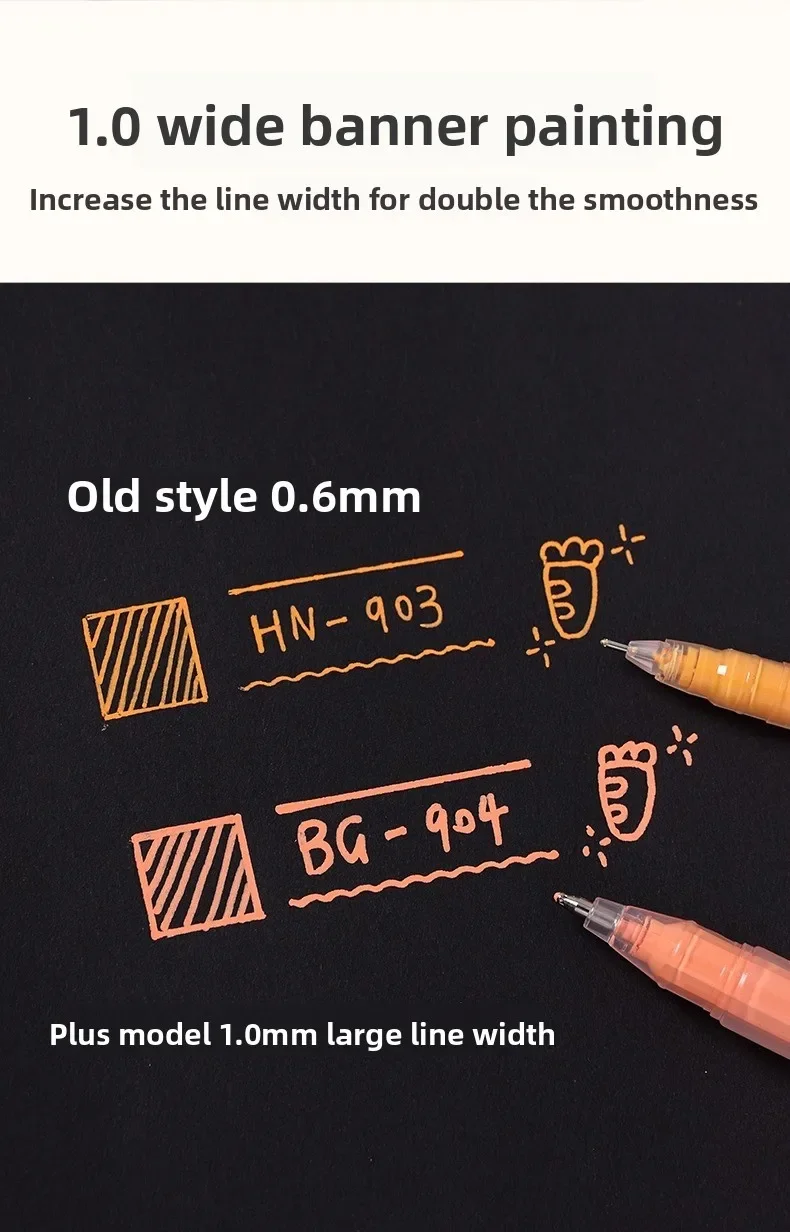 LANGUO 90/6 Colors Acrylic Gel Pen Large Capacity 1.0mm Student Writing Pen Painting Drawing Office School Supplies Stationery