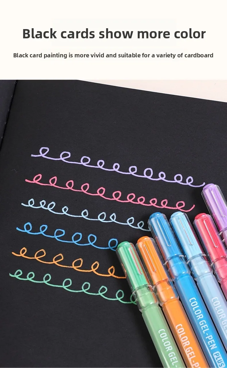 LANGUO 90/6 Colors Acrylic Gel Pen Large Capacity 1.0mm Student Writing Pen Painting Drawing Office School Supplies Stationery