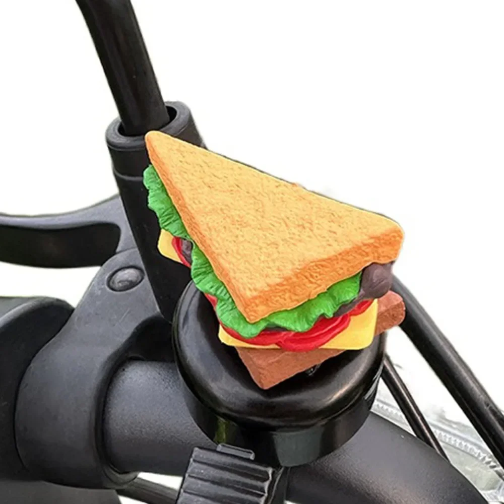 Hamburg Cartoon Bicycle Bell Sandwich French Fries Bicycle Horn Loud Cartoon Bike Scooter Bell Children's Mountain Bike
