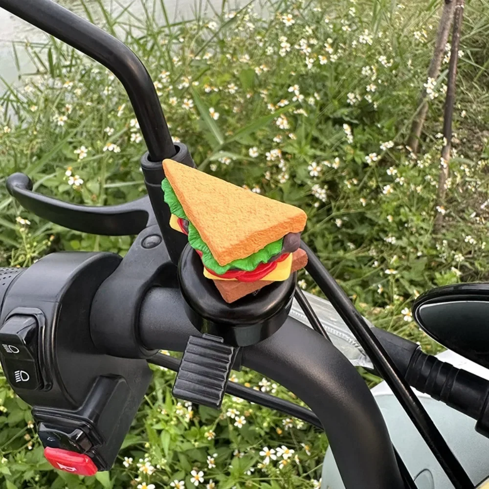 Hamburg Cartoon Bicycle Bell Sandwich French Fries Bicycle Horn Loud Cartoon Bike Scooter Bell Children's Mountain Bike