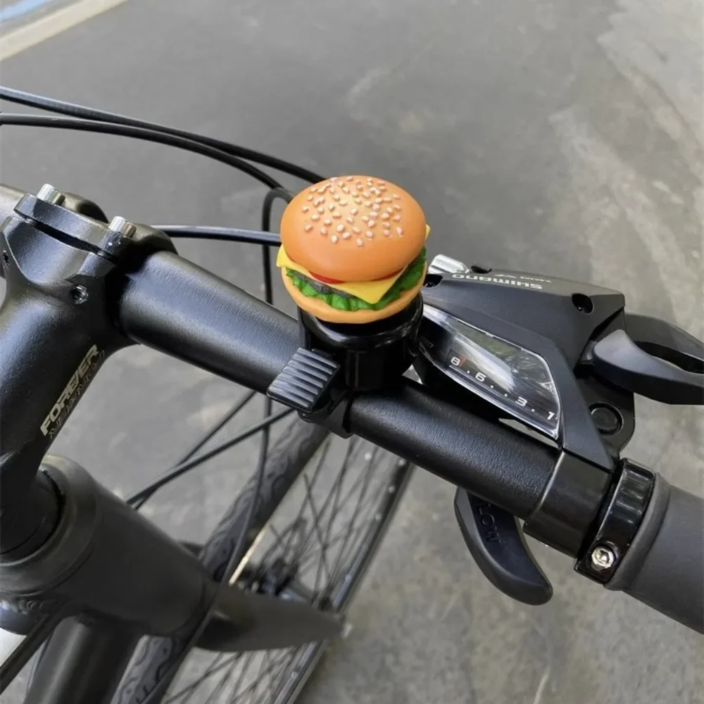 Hamburg Cartoon Bicycle Bell Sandwich French Fries Bicycle Horn Loud Cartoon Bike Scooter Bell Children's Mountain Bike