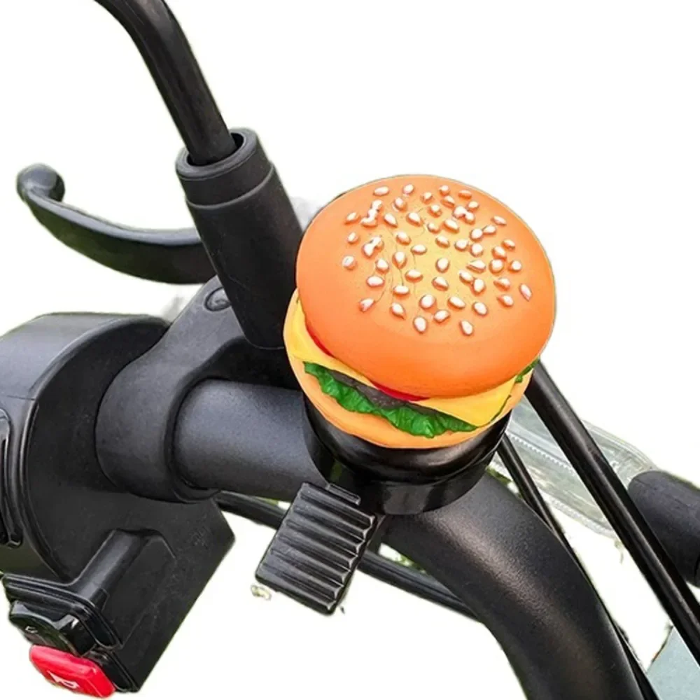 Hamburg Cartoon Bicycle Bell Sandwich French Fries Bicycle Horn Loud Cartoon Bike Scooter Bell Children's Mountain Bike