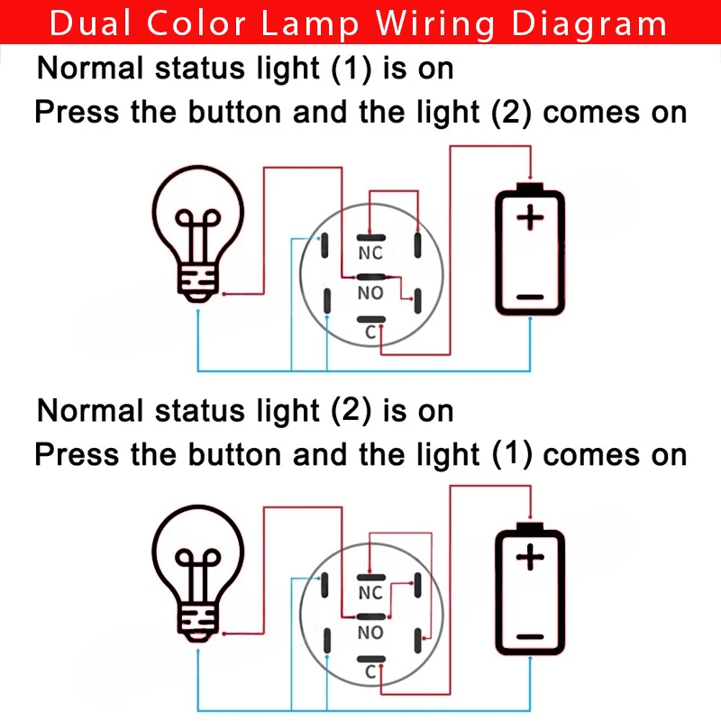 16/19/22MM Two Color LED Black Waterproof Metal Button Switch Power Symbol Suitable for Cars Ships Motorcycles 6V 12V 24V 220V